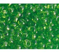 Perline giapponesi rocaille trasparenti verde 2,2 mm.11/0 100 gr.