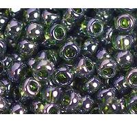 Perline giapponesi rocaille verde oliva lucido 2,2mm.11/0 100gr.