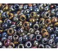 Perline giapponesi rocciose galvanizzate multicolore 2,2 mm.11/0 100 gr.