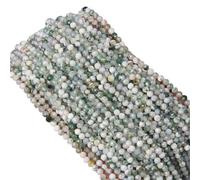 Perline gioielli fai da te Perline distanziatrici in pietra di quarzo crostale a semi piccoli sciolti, 2 3 4MM preziosa naturale sfaccettata bianca nera for la creazione gioielli