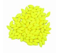 Perline Glow Rig 100 Pezzi, Vivaci Strumenti da Pesca per Maggiore visibilità e Minore Resistenza, Perfetti per la Pesca d'Acqua Dolce (Yellow)