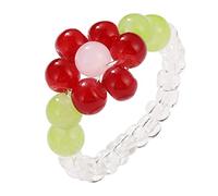 Perline impilabili per donne ragazze gioielli regalo Kidcore girasole vintage Y2K stile anelli fatti a mano perline, Misura unica, come descritto, come descritto