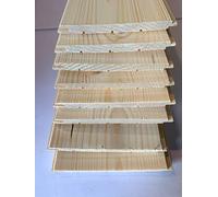 Perline in abete grezzo di 2° scelta mm.10x100x2000 pz. 10 resa mq. 1,74 (spessore cm.1 larghezza cm.10 lunghezza cm. 200)