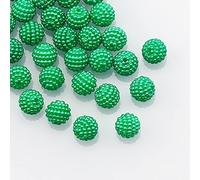 Perline in acrilico sfuse, Perline acriliche rotonde da 10 mm, multicolore, confezione 50/100 for la creazione di gioielli fai te, braccialetti e collane(Green,50Pcs)