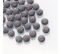 Perline in acrilico sfuse, Perline acriliche rotonde da 10 mm, multicolore, confezione 50/100 for la creazione di gioielli fai te, braccialetti e collane(Gy,50Pcs)