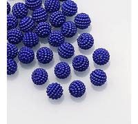Perline in acrilico sfuse, Perline acriliche rotonde da 10 mm, multicolore, confezione 50/100 for la creazione di gioielli fai te, braccialetti e collane(Dark Blue,100Pcs)