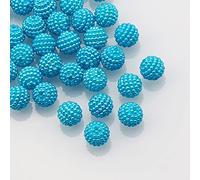 Perline in acrilico sfuse, Perline acriliche rotonde da 10 mm, multicolore, confezione 50/100 for la creazione di gioielli fai te, braccialetti e collane(Lake Blue,50Pcs)