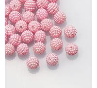 Perline in acrilico sfuse, Perline acriliche rotonde da 10 mm, multicolore, confezione 50/100 for la creazione di gioielli fai te, braccialetti e collane(Pink,100Pcs)