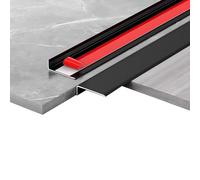 Perline in alluminio da 90 cm, confezione da 2 - Ele Black Angle Trim, resistenti agli urti, autoadesive, perfette per proteggere interni e hing touch (50 x 10 mm)