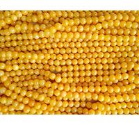 Perline in cera d'api topazio da 10 mm, 35 pezzi, rotonde, sfuse, lisce, per la creazione di gioielli fai da te, 1 filo (perline di topazio cera d'api 10 mm, 810004)