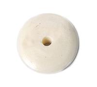 Perline in corno disco bianco diam. 7 mm, 200 u.