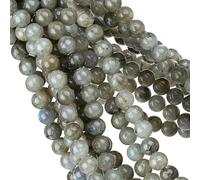 Perline in labradorite grigia, 8 mm, 100 pezzi, pietre naturali rotonde sfuse, per la creazione di braccialetti e gioielli, GE6-S213