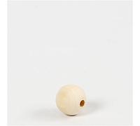 Perline in legno, diam: 15 mm, misura buco 3 mm, melia, 20pz