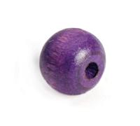 Perline in legno sfera lilla diam. 8 mm. 100 un.