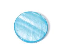 Perline in madreperla disco lucido turchese diam. 8 mm. 250 g. 750 u. ca.