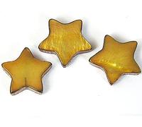 Perline in madreperla stella brillante oro 14 x 14 mm. 250 g. 356 u. ca.
