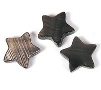 Perline in madreperla stella lucida nera 14 x 14 mm. 250 g. 356 u. ca.