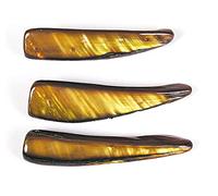 Perline in madreperla zanna brillante oro 6 x 38 mm. 250 g. 104