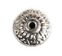Perline in metallo alluminio disco placcato diam. 11 mm. 200u.