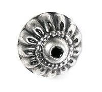 Perline in metallo alluminio ovale placcato diam. 18 x 18 mm. 200 U.