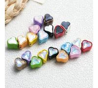 Perline in metallo legato per la creazione di gioielli fai da te, orecchini, braccialetti, collane, portachiavi, accessori per forcine per capelli da appendere all'auto - 5 pezzi, a forma di cuore s