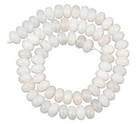 Perline in pietra naturale, 1 filo, 38 cm, a forma di bolla, 5 mm x 8 mm, grande foro per la creazione di gioielli