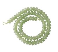 Perline in pietra naturale, 1 filo, 38 cm, a forma di bolla, 5 mm x 8 mm, grande foro per la creazione di gioielli