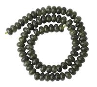 Perline in pietra naturale, 1 filo, 38 cm, a forma di bolla, 5 mm x 8 mm, grande foro per la creazione di gioielli