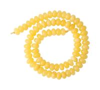 Perline in pietra naturale, 1 filo, 38 cm, a forma di bolla, 5 mm x 8 mm, grande foro per la creazione di gioielli