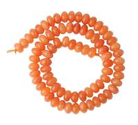 Perline in pietra naturale, 1 filo, 38 cm, a forma di bolla, 5 mm x 8 mm, grande foro per la creazione di gioielli