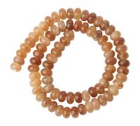 Perline in pietra naturale, 1 filo, 38 cm, a forma di bolla, 5 mm x 8 mm, grande foro per la creazione di gioielli