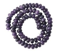 Perline in pietra naturale, 1 filo, 38 cm, a forma di bolla, 5 mm x 8 mm, grande foro per la creazione di gioielli