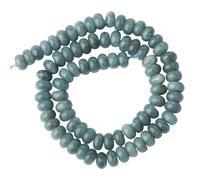 Perline in pietra naturale, 1 filo, 38 cm, a forma di bolla, 5 mm x 8 mm, grande foro per la creazione di gioielli