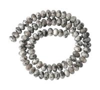 Perline in pietra naturale, 1 filo, 38 cm, a forma di bolla, 5 mm x 8 mm, grande foro per la creazione di gioielli
