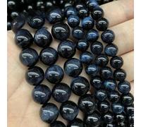 Perline in pietra naturale blu occhio di tigre perline sfuse rotonde 6 8 10 12mm per la creazione di gioielli braccialetto con ciondoli fai da te 15"-occhio di tigre blu scuro-8mm da 45 a 48 pezzi