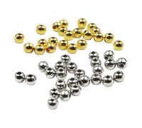 Perline in plastica per legare mosche, 3, 4, 5 mm, in plastica, oro, argento, per costruire mosche da pesca, foro svasato per un posizionamento sicuro dell'amo, 100 pezzi (oro da 4 mm)