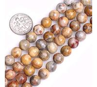 Perline in vera agata per la creazione di gioielli, pietre semipreziose, rotonde, 10 mm, 38 cm (36-38 pezzi)