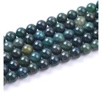 Perline in vera agata verde muschio, per la creazione di gioielli, pietre semipreziose, rotonde, filo da 6 mm, 38 cm (58-62 pezzi)
