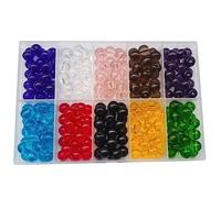 Perline in vetro, 6 mm, 500 pezzi, 10 colori, rotonde, lisce, sfuse, per la creazione di bracciali, collane, gioielli fai da te (6 mm, 50631, colori misti 1)