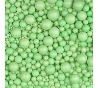 Perline in zucchero assortite soffici dai 3 ai 9 mm - Colore - 100gr - Decorazioni per dolci in zucchero - Sfere perline perle - confetti confettini (VERDE MELA)