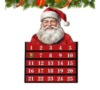 Perline Indietro Di Babbo Natale Per Natale | Giocattolo Festivo in Legno Display 24 Giorni, Calendari Belli Con Giocattoli | Per Vacanze Feste Aula Uffici Scrivania Bambini Adolescenti Adulti