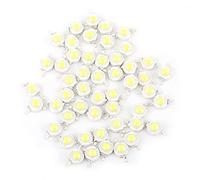 Perline LED, 50PCS 1W Evidenziare Perline SMD ad Alta Potenza Chip diodi emettitori di Luce per apparecchi di Illuminazione Fai-da-Te Decorazione del Patio(Bianco Freddo)