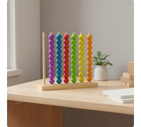 Perline Legno Impilabili Percezione Del Colore Gioco Smistamento Colori