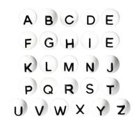 Perline Lettere per Braccialetti in Silicone, 120 Pezzi 15 mm Impermeabili Perline Rotonde Fai Da Te, Perlines a Forma di Alfabeto A-Z, per Portachiavi, Creazione di Collane, Interattivo