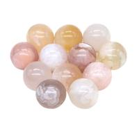 Perline Levigate In Quarzo Mini sfere di cristallo da 16 mm, pietre, tascabili, chakra, globo, perline, gemme minerali, campioni, decorazioni for la casa(Color-06,20 PCS)