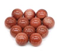 Perline Levigate In Quarzo Mini sfere di cristallo da 16 mm, pietre, tascabili, chakra, globo, perline, gemme minerali, campioni, decorazioni for la casa(Color-29,5 PCS)