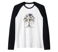 Perline Mardi Gras Tree Carnival Street Parade Maglia con Maniche Raglan