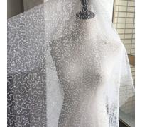 Perline Matrimonio Abito Tessuto Bianco Spento Sposa Costume Tulle Pizzo 1