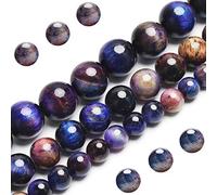 Perline naturali con occhio di tigre galassia, perline rotonde sfuse di grado AAA, 6 mm, 60 pezzi, per la creazione di gioielli