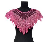 Perline Paillettes Ricamato Colletto In Pizzo Pannello Frontale Abbellimento Moda per Artigianato Collare Decorazione Frontale Artistico Mesh Ricamo Patch